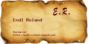 Endl Roland névjegykártya